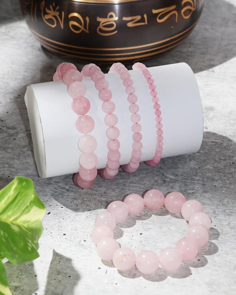 Premium Faceted Rose Quartz Bracelet